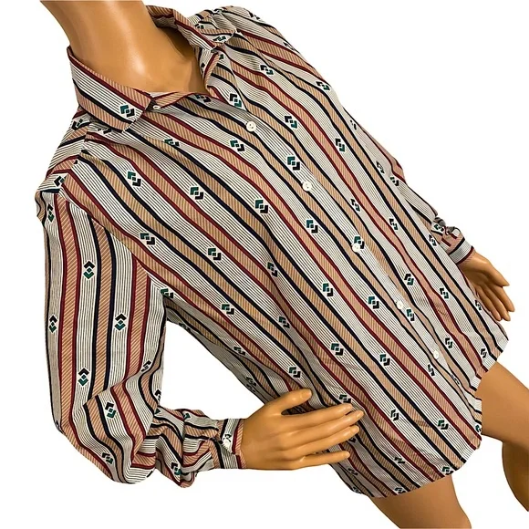 VINTAGE 70s ACT III BUTTON DOWN SHIRT - Picture 3 of 16